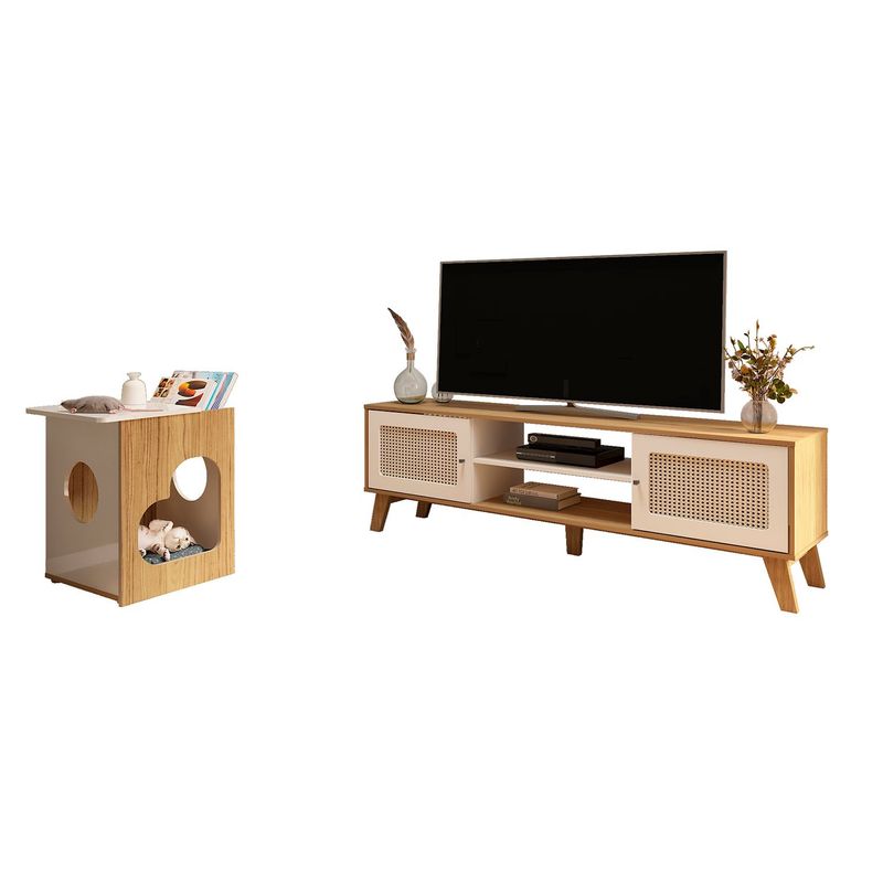 BERTOLINI - Mueble de Televisión Moderno de 180 x 45 x 55 cm para Televisores de Hasta 75 Pulgadas Bertolini