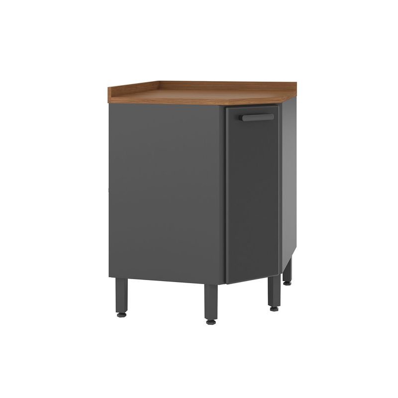 BERTOLINI - Mueble Inferior de Cocina Esquinero Moderno Estilo en Acero  89 x 26 cm Bertolini 
