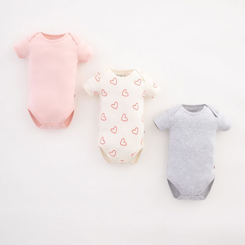BABY FRESH - Bodies para Bebé niña Pack de 3 unidades de Algodón Baby Fresh