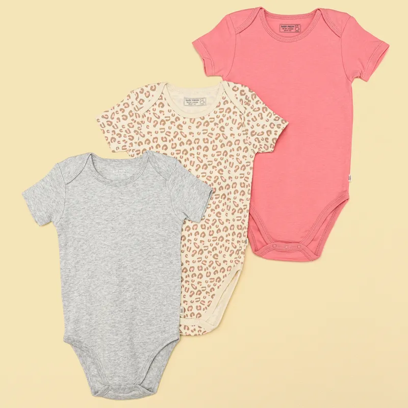 BABY FRESH - Bodies para Bebé niña Pack de 3 unidades de Algodón Baby Fresh