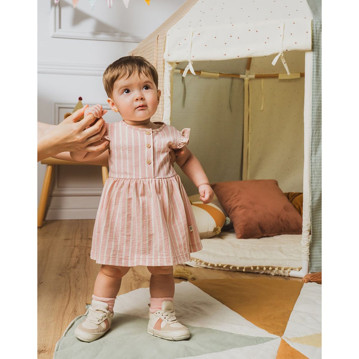 BABY FRESH - Vestido para Bebé niña Manga corta de Algodón Baby Fresh