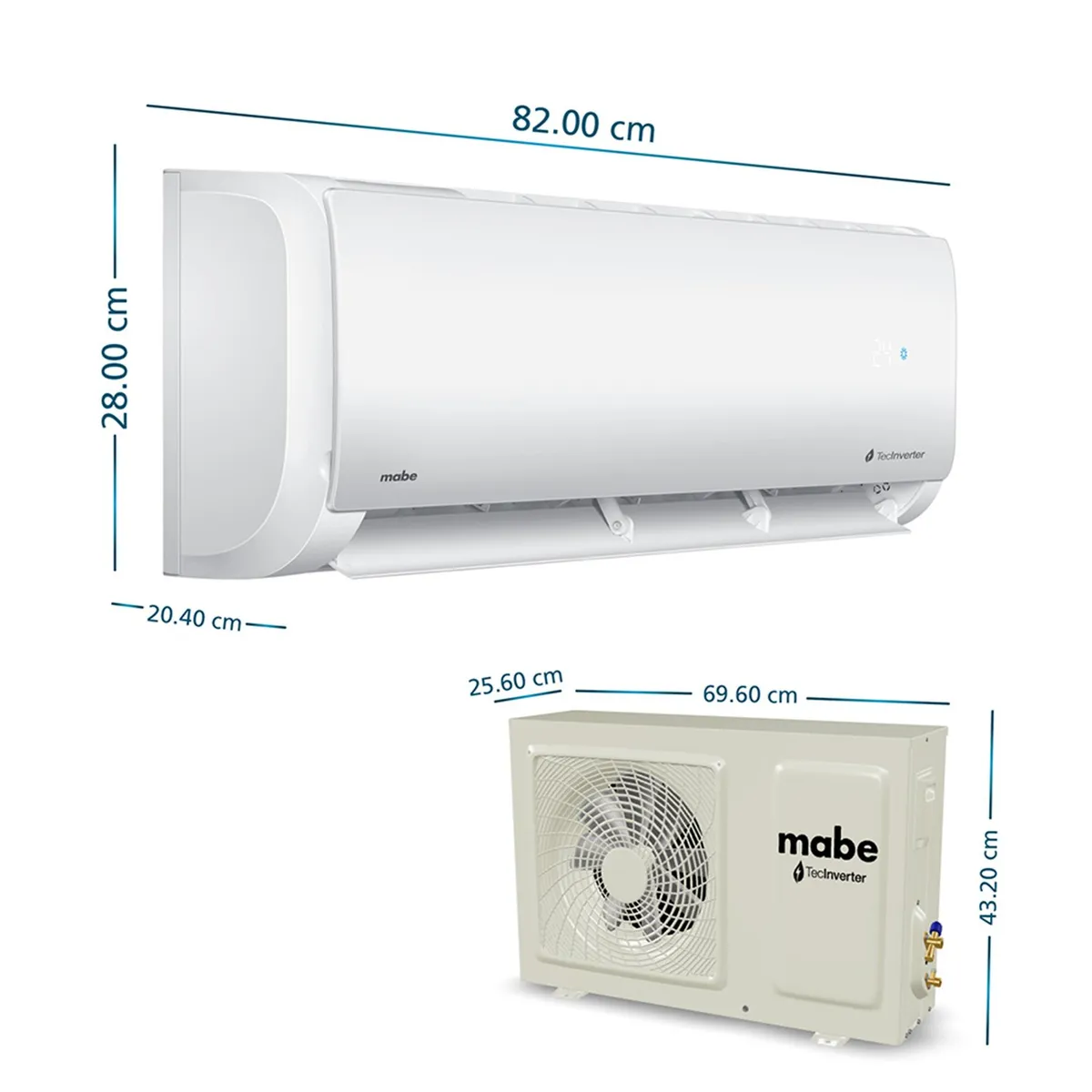 MABE - Aire acondicionado split Técnología Inverter Mabe 12.000 BTU MMI12CABWCCC9