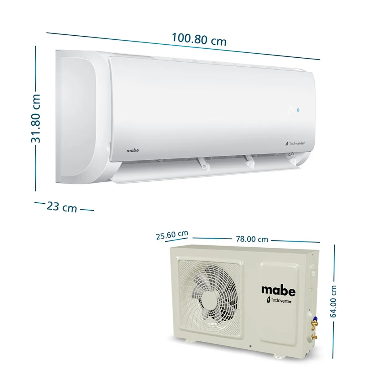 MABE - Aire acondicionado split Técnología Inverter Mabe 18.000 BTU | MMI18CDBWCCC9