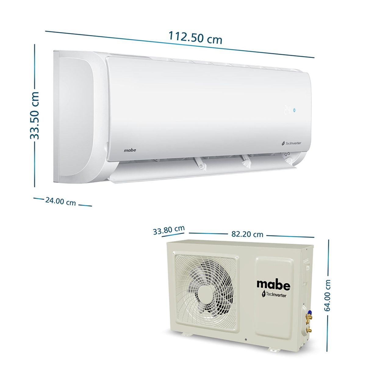 MABE - Aire acondicionado split Técnología Inverter Mabe 24.000 BTU | MMI24CDBWCCC9