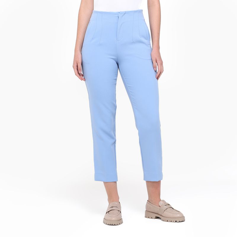 BASEMENT - Pantalón Recto Mujer Tiro alto Basement