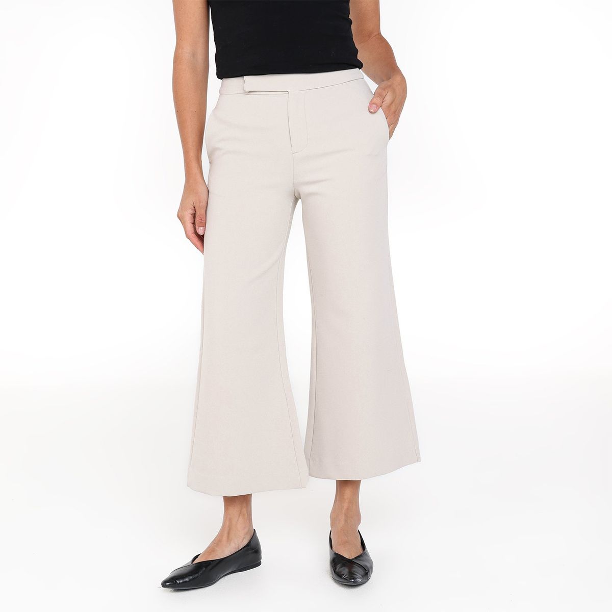 BASEMENT - Pantalón Culotte Mujer Tiro alto Basement