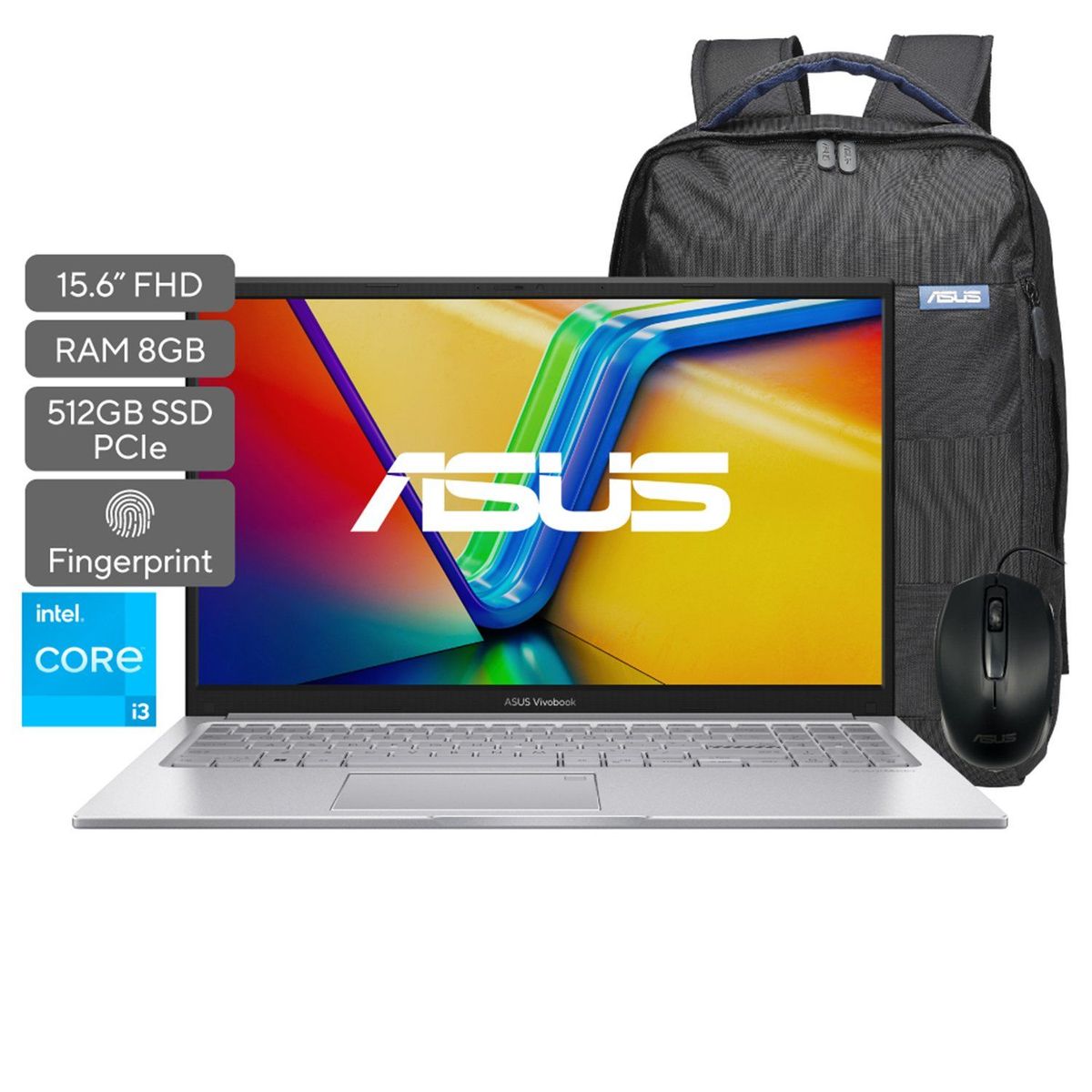 ASUS - Portátil ASUS Vivobook 15 | Intel Core i5 Serie H| 8GB de RAM | 512GB SSD de almacenamiento | Windows 11 |15.6 Pulgadas | X1502ZA-EJ2539W |  Computador portátil