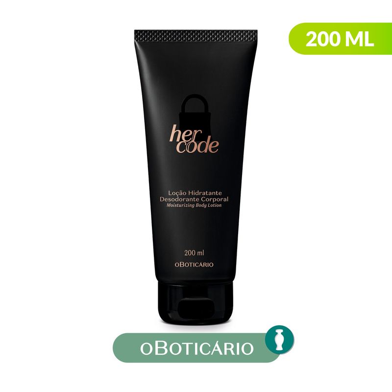 HER CODE - Hidratante Corporal Her Code Crema O Boticário Para Todo Tipo de Piel 200 ml