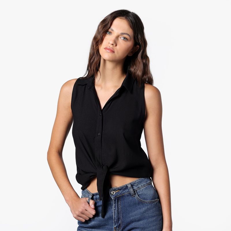 DENIMLAB - Camisa Mujer Sin mangas Denimlab