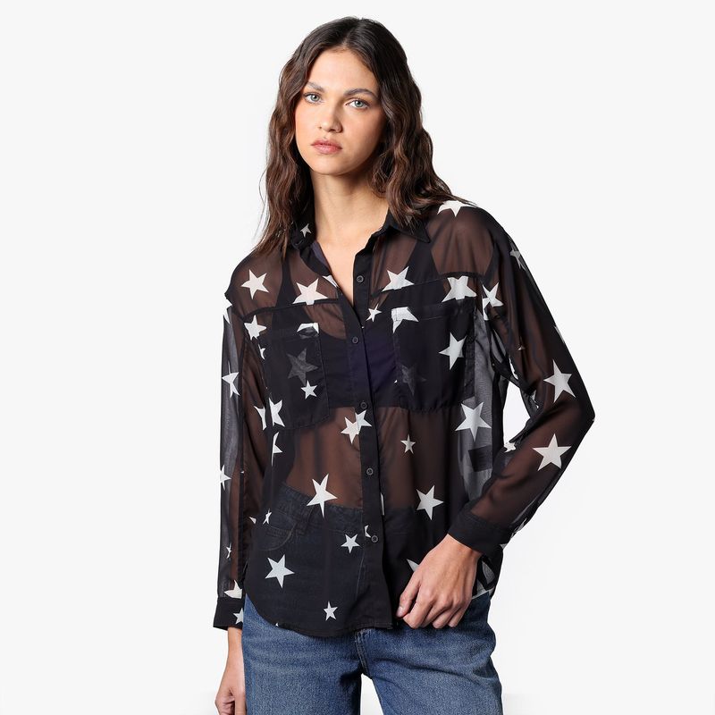 DENIMLAB - Camisa Mujer Manga larga Denimlab