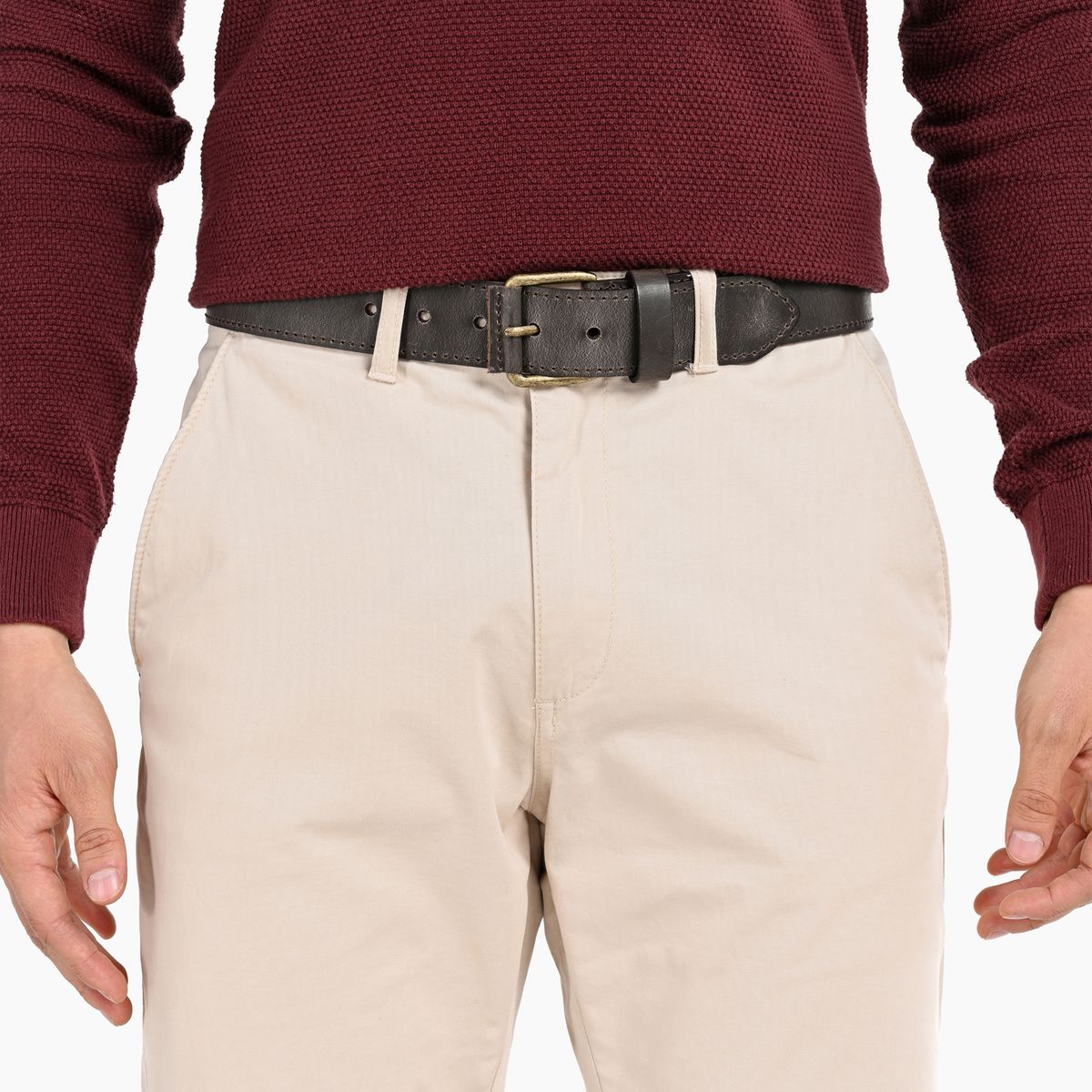 BASEMENT - Cinturón Hombre Basement Cuero