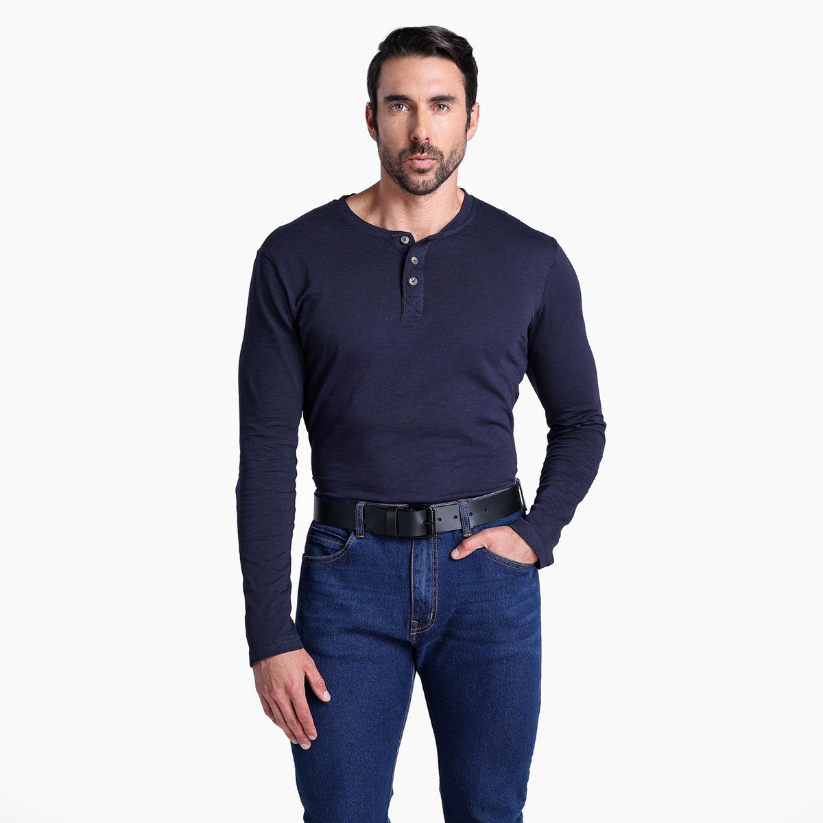 BASEMENT - Cinturón Hombre Basement Cuero