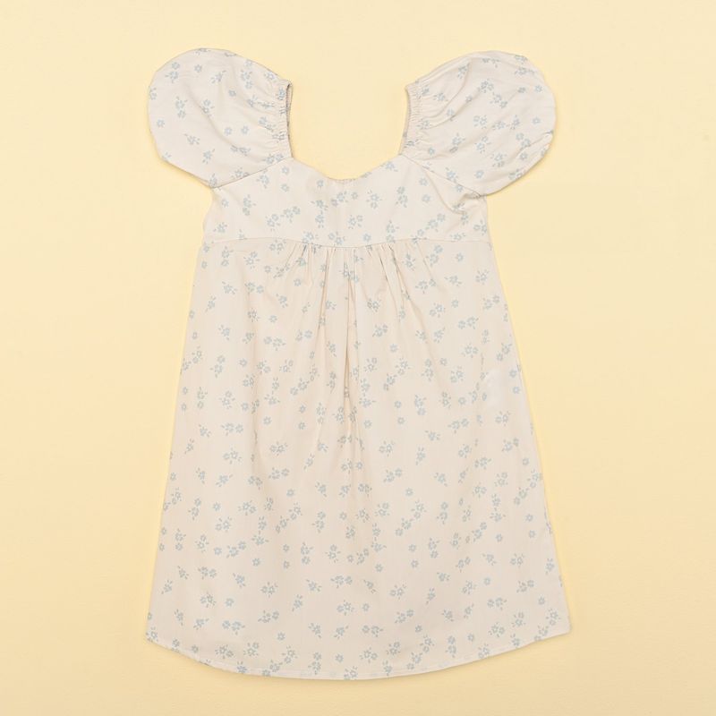 CONIGLIO - Vestido para Niña con Flores Manga corta de Algodón Coniglio