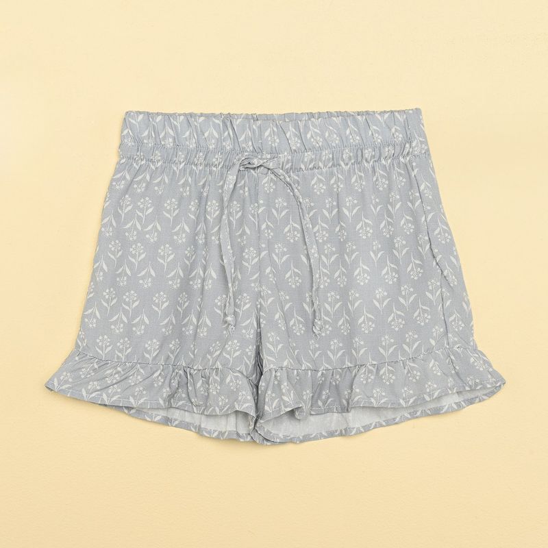 CONIGLIO - Short para Niña con Flores Cintura elásticada Coniglio