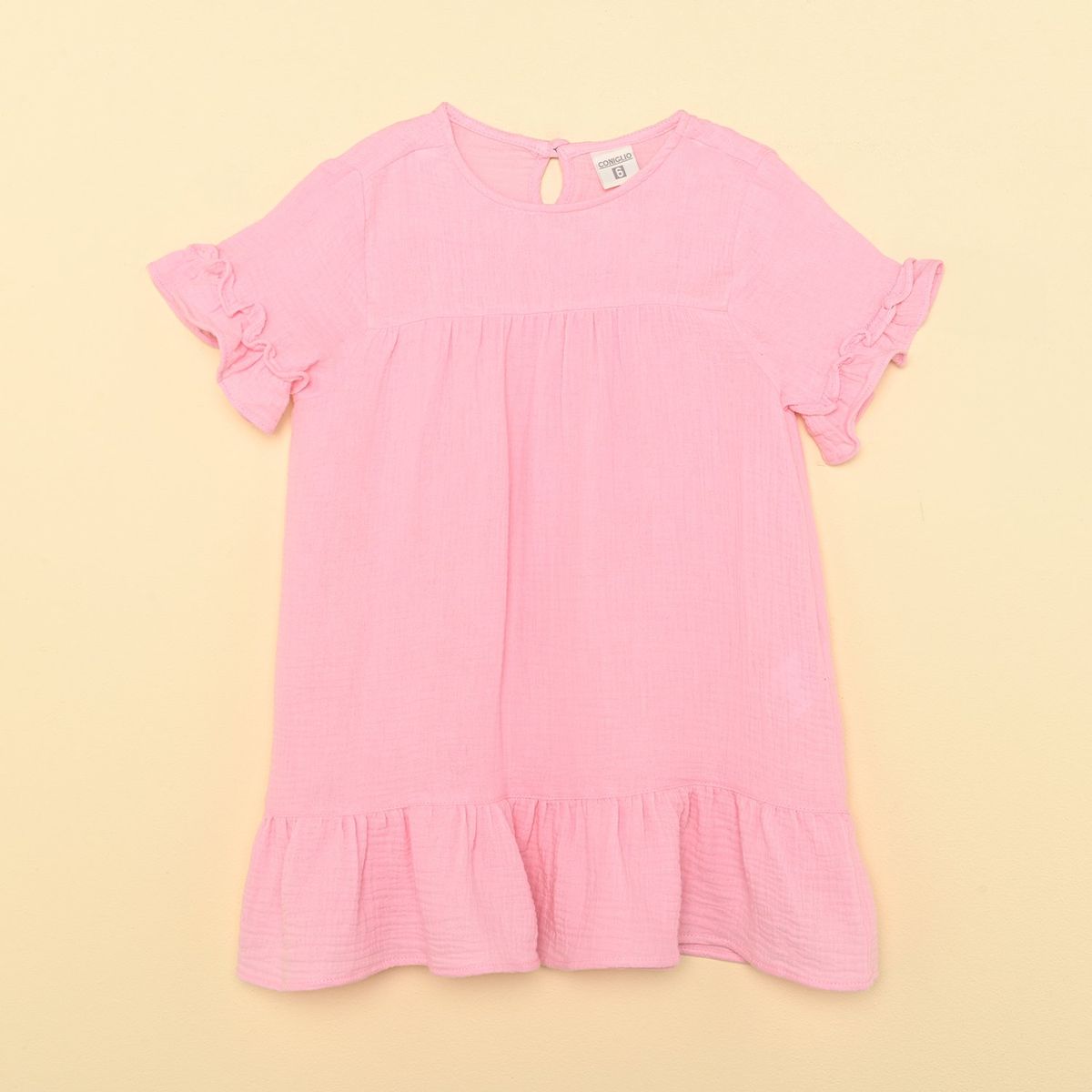 CONIGLIO - Vestido para Niña Manga corta de Algodón Coniglio