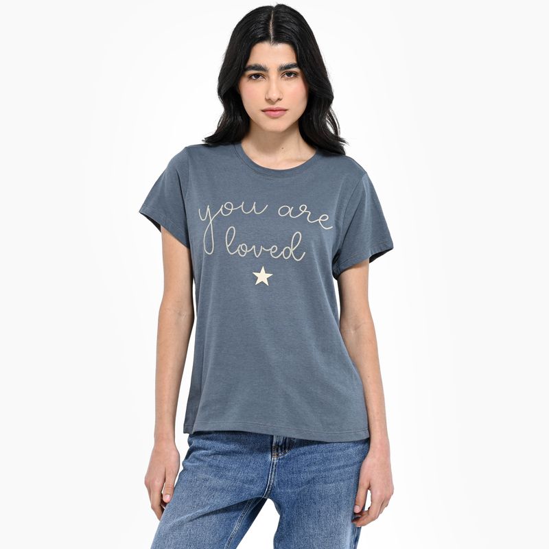 SYBILLA - Camiseta Mujer Manga corta de Algodón Sybilla