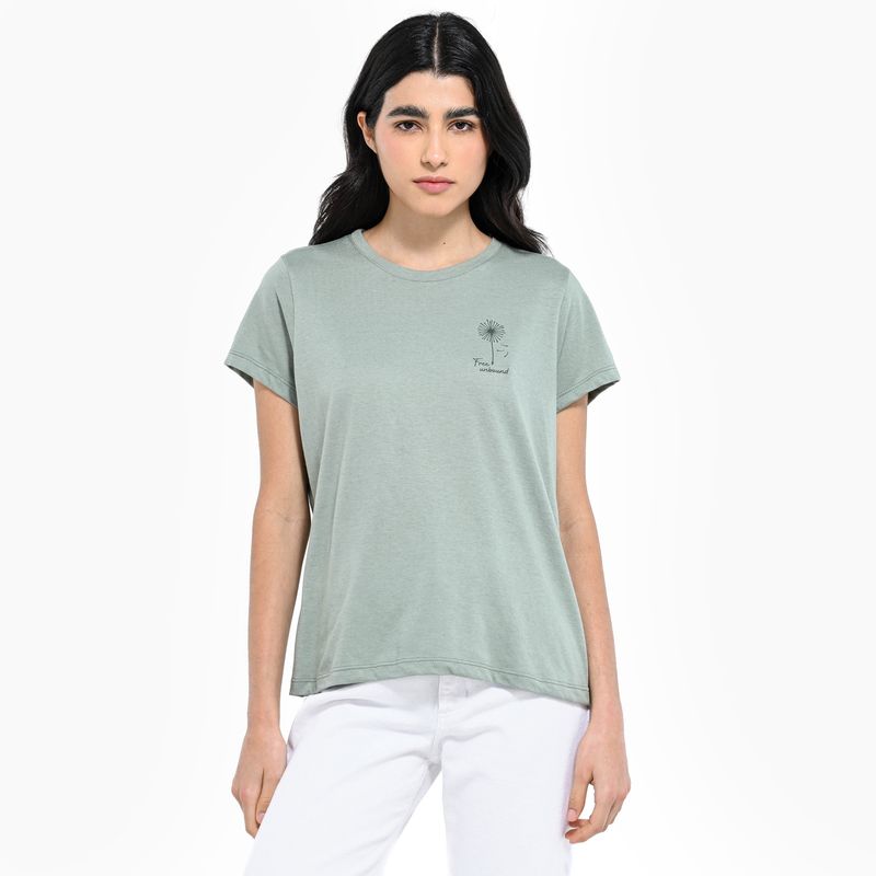 SYBILLA - Camiseta Mujer Manga corta de Algodón Sybilla