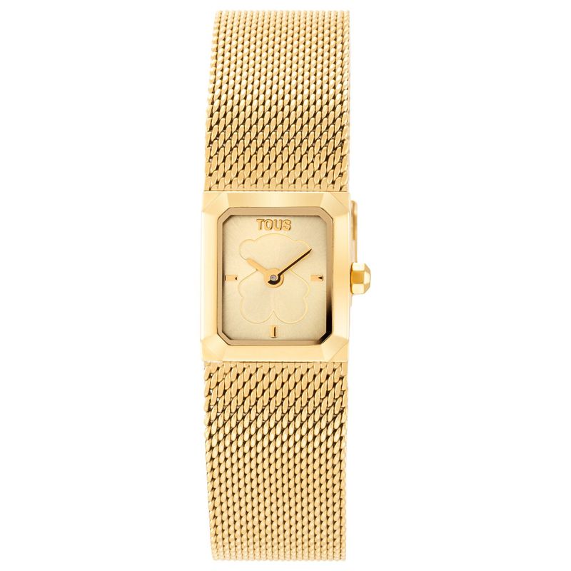 TOUS - Reloj analógico con brazalete de malla milanesa de acero dorado Mini Mesh 