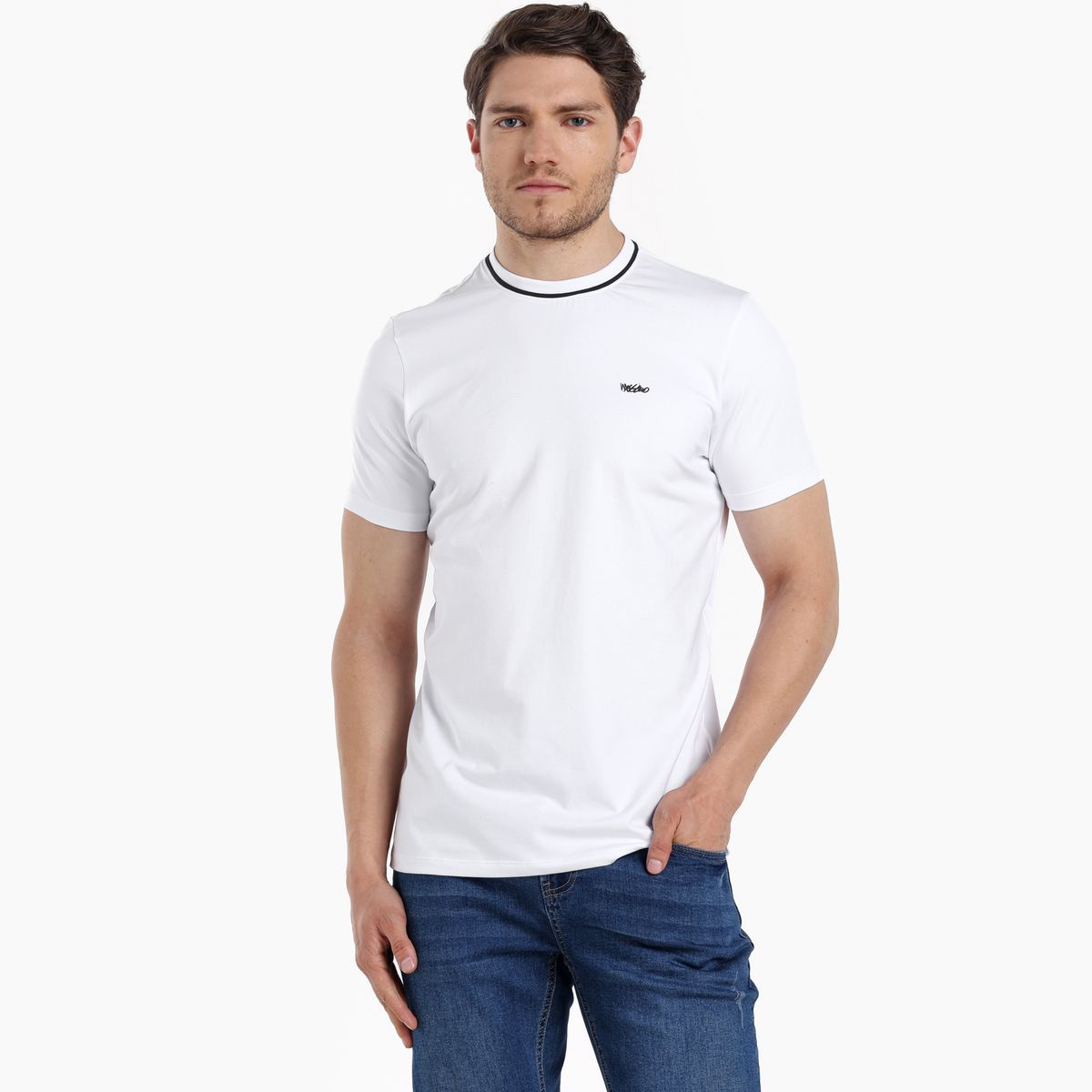 MOSSIMO - Camiseta Hombre Manga larga de Algodón Mossimo