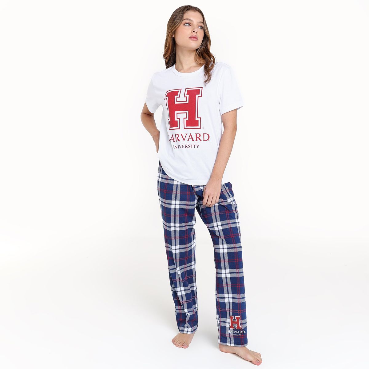 SYBILLA - Conjunto de pijama con pantalón Mujer Largo Manga corta de Algodón Sybilla