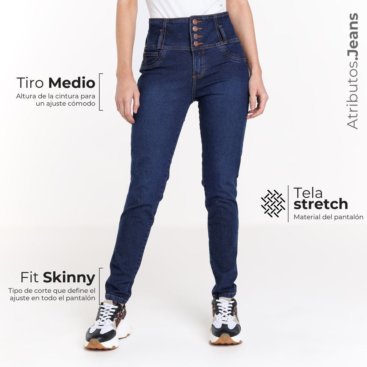 MOSSIMO - Jean Skinny Mujer Tiro medio Mossimo