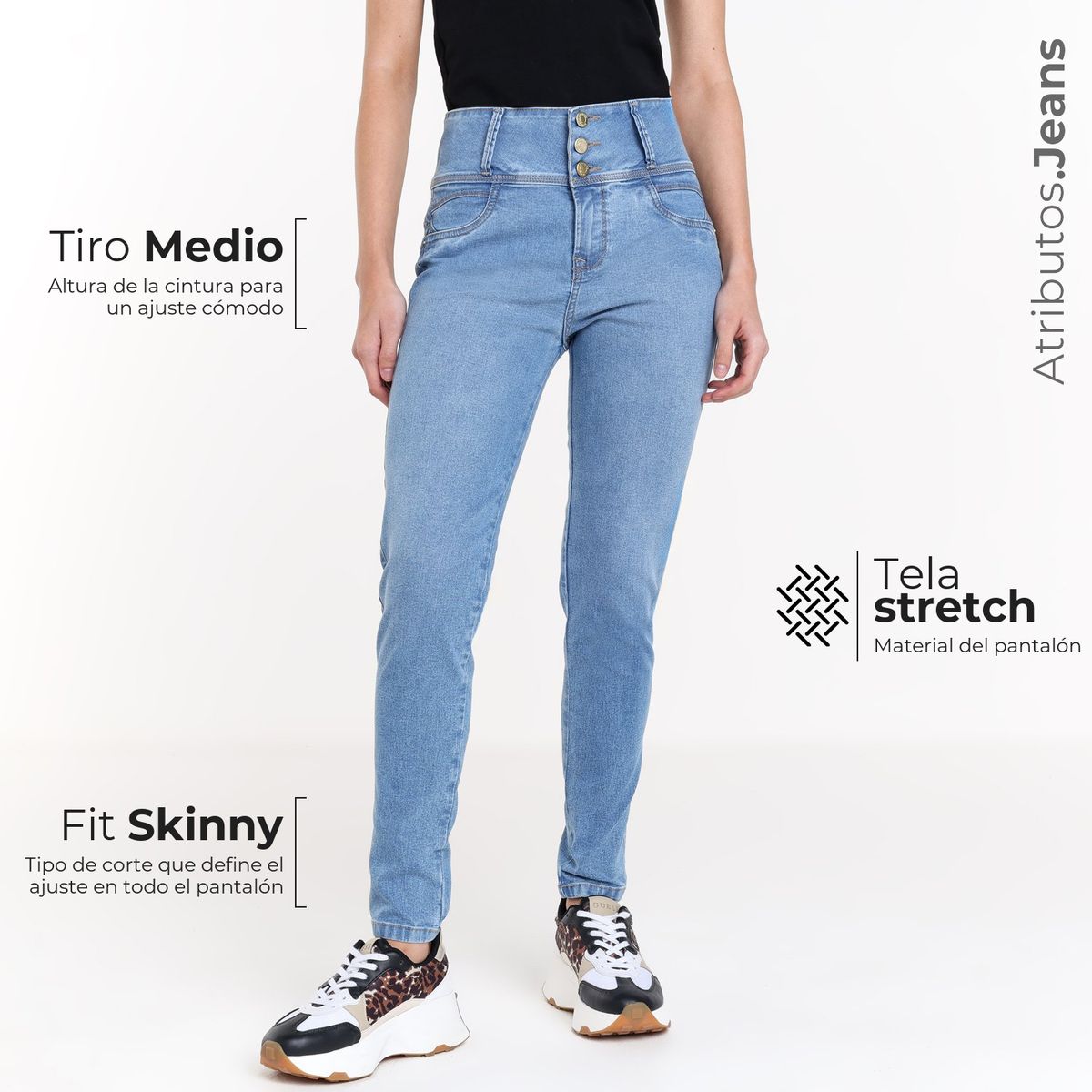 MOSSIMO - Jean Skinny Mujer Tiro medio Mossimo
