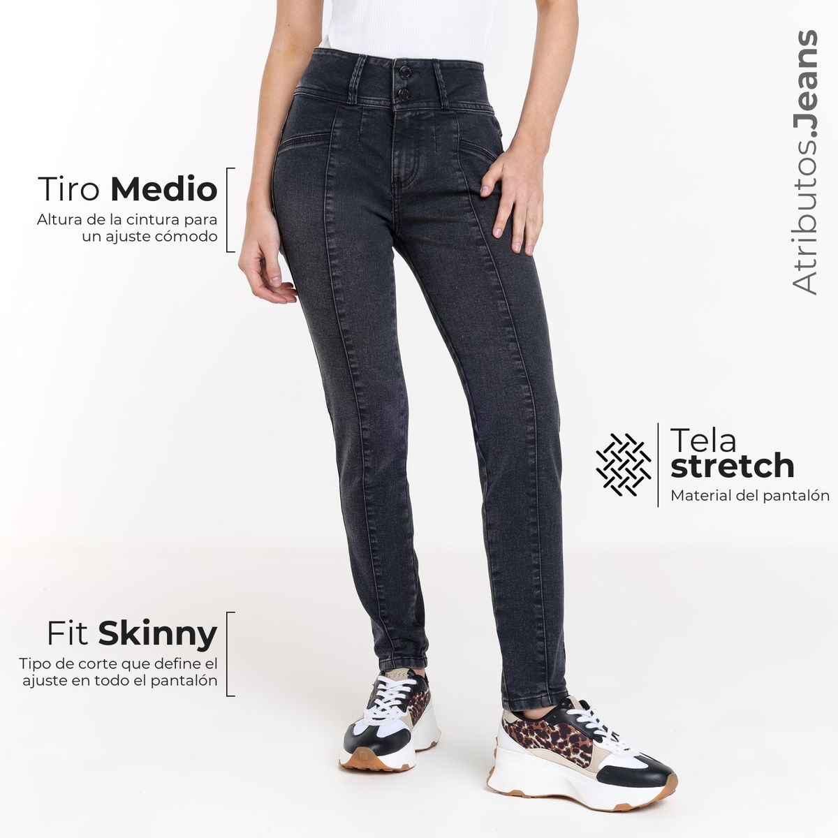 MOSSIMO - Jean Skinny Mujer Tiro medio Mossimo