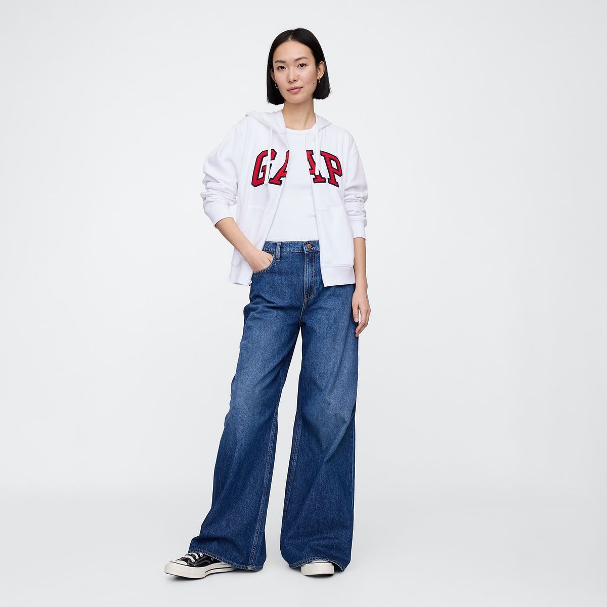 GAP - Hoodie Mujer con Logo de Algodón GAP