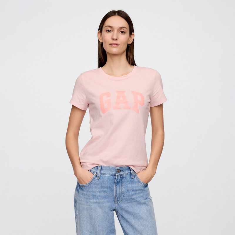 GAP - Camiseta Mujer con Estampado Manga corta de Algodón Gap