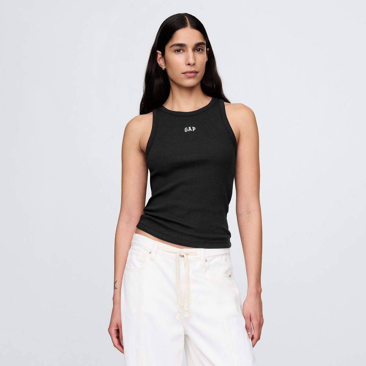 GAP - Top esqueleto Mujer con Logo Sin mangas de Algodón Gap