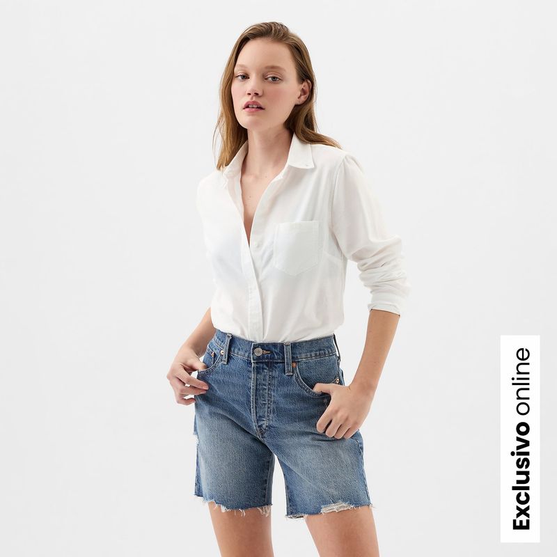 GAP - Camisa Mujer Manga larga de Algodón Gap