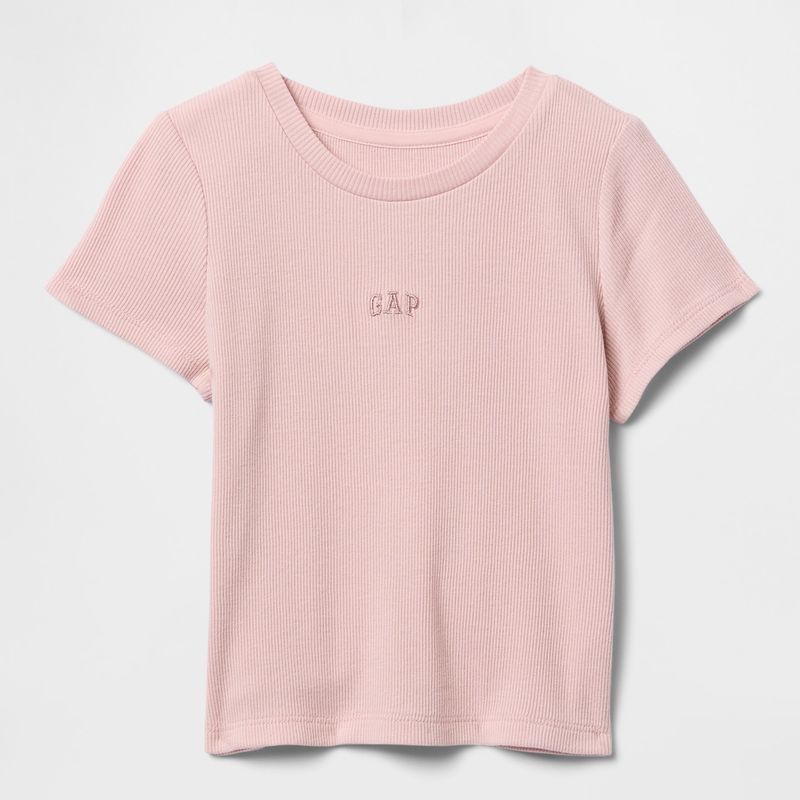 GAP - Camiseta Bebé niña con Logo Manga corta Algodón GAP