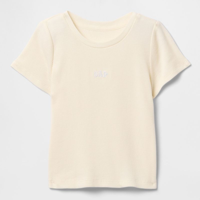 GAP - Camiseta Bebé niña con Logo Manga corta Algodón GAP