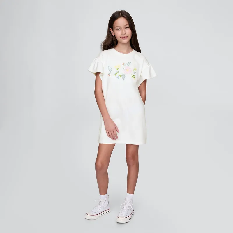 GAP - Vestido Niña  Con Logo  Manga corta Algodón GAP