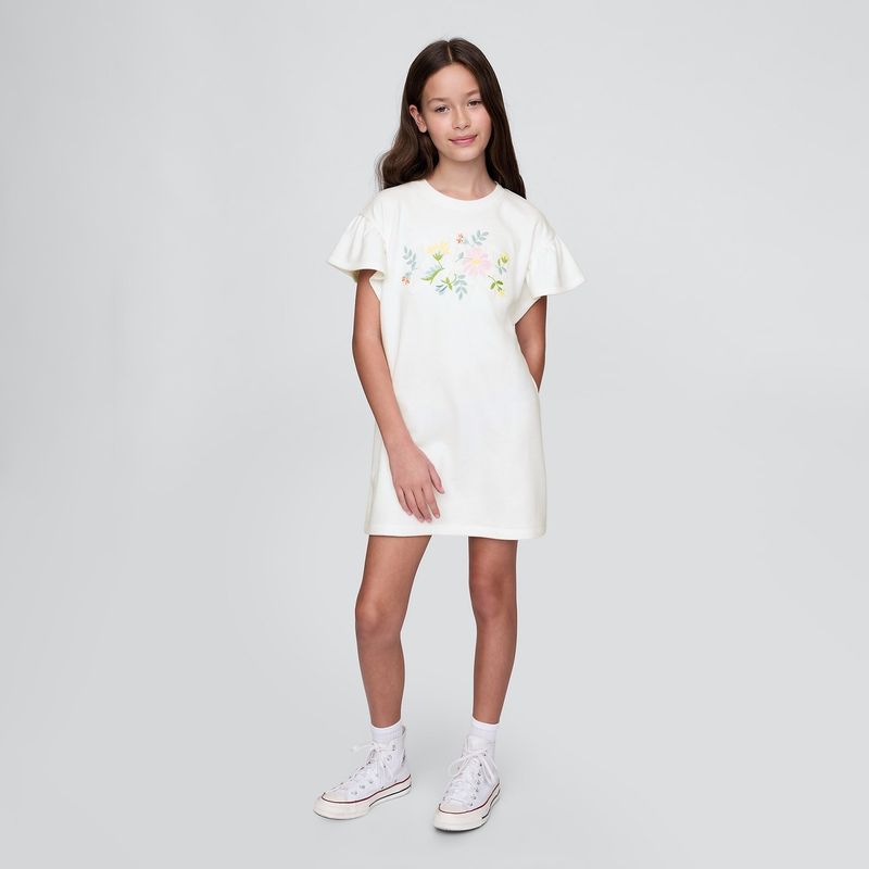 GAP - Vestido Niña  Con Logo  Manga corta Algodón GAP
