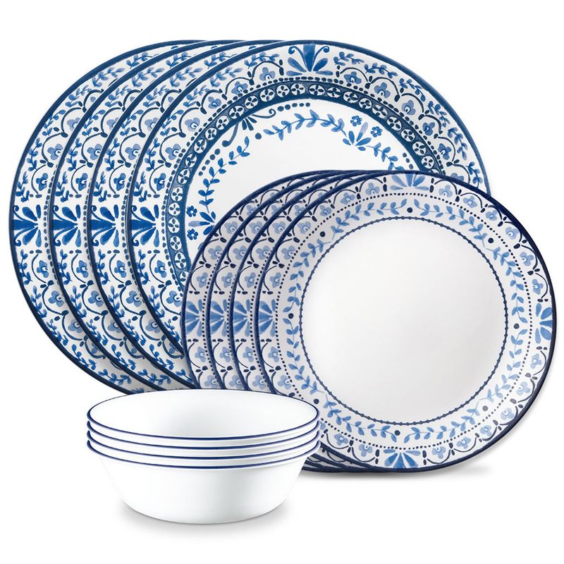 CORELLE - Vajilla Corelle: Portofino 4 puestos 12 piezas