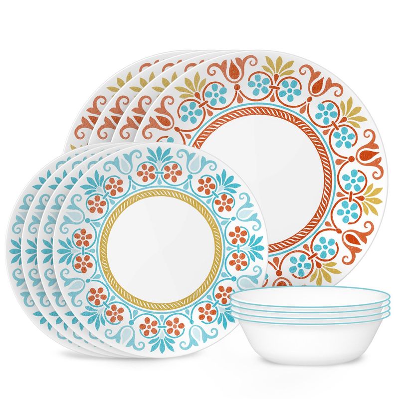 CORELLE - Juego de vajilla Corelle 4 Puestos Corelle