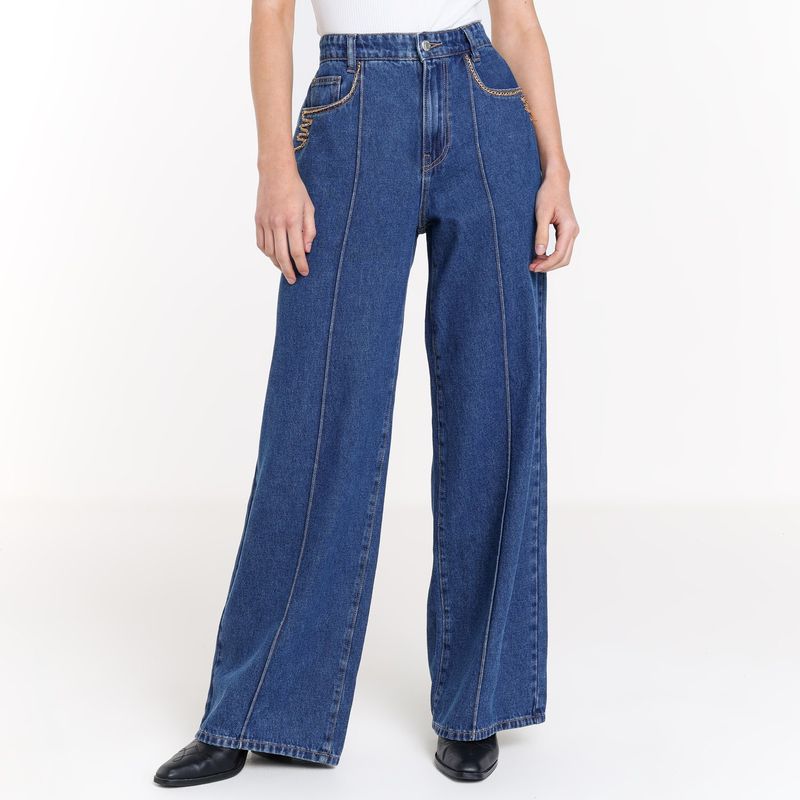MOSSIMO - Jean Wide leg Mujer Tiro alto Mossimo