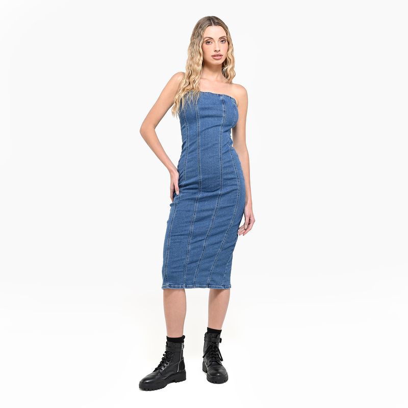 DENIMLAB - Vestido Corto Mujer de Algodón Mossimo