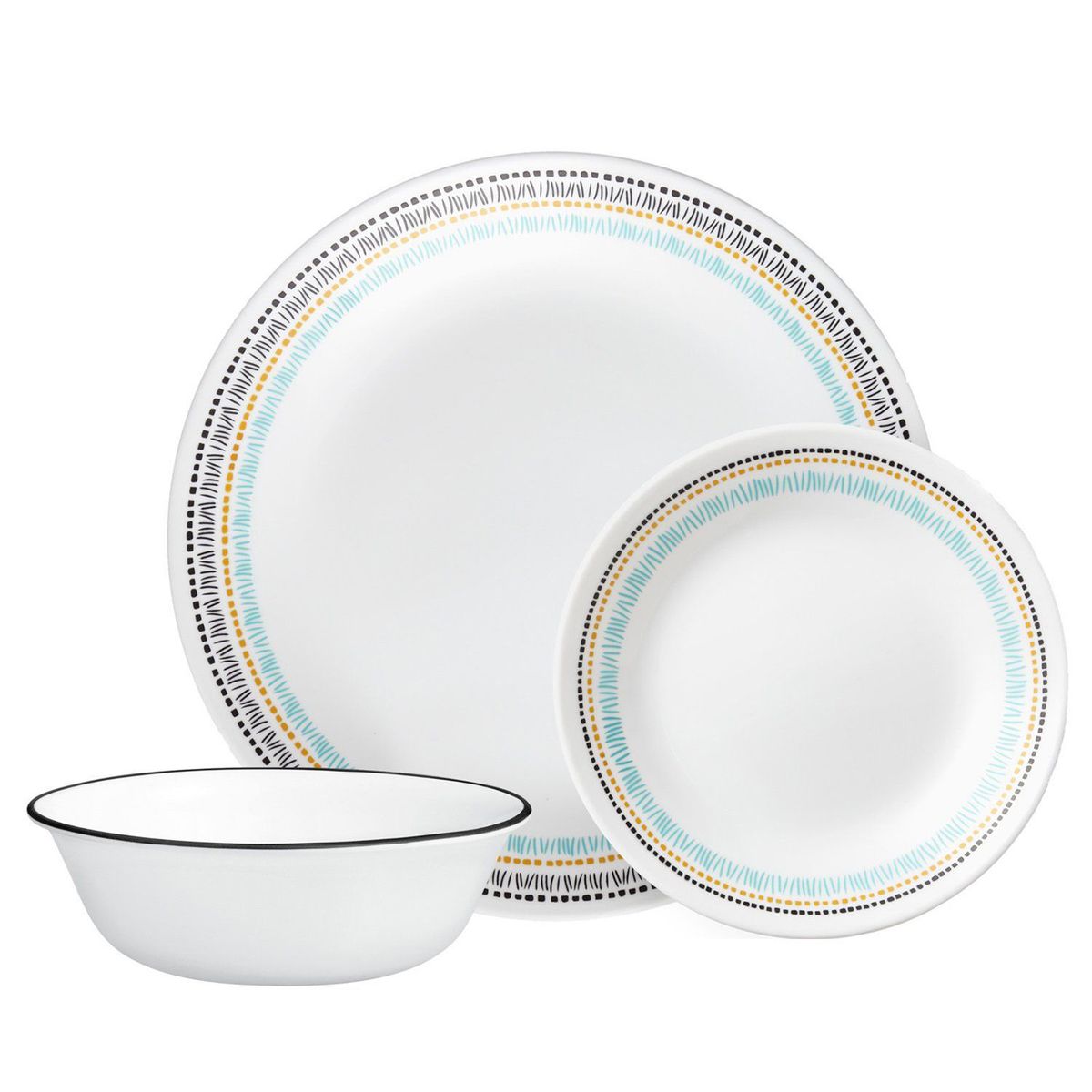 CORELLE - Vajilla Corelle: Vitrelle Paloma 4 puestos 12 piezas