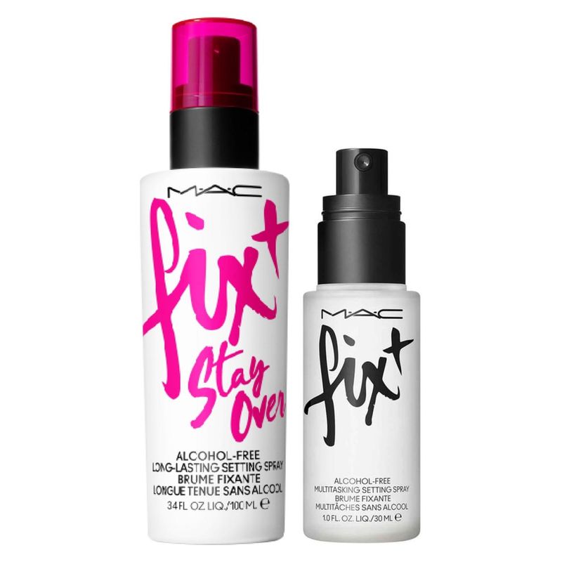 MAC COSMETICS - Set de Fijador de maquilla MAC Fix+ Duo - Spray Fijador Stay Over + Mini Fix+ Multitask MAC COSMETICS incluye 3 productos