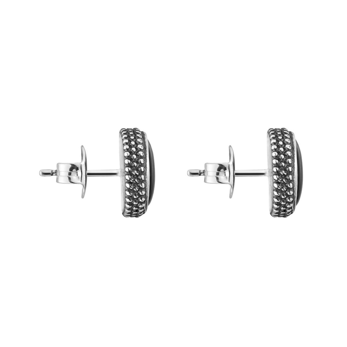 TOUS - Aretes de plata envejecida y ónix TOUS Man