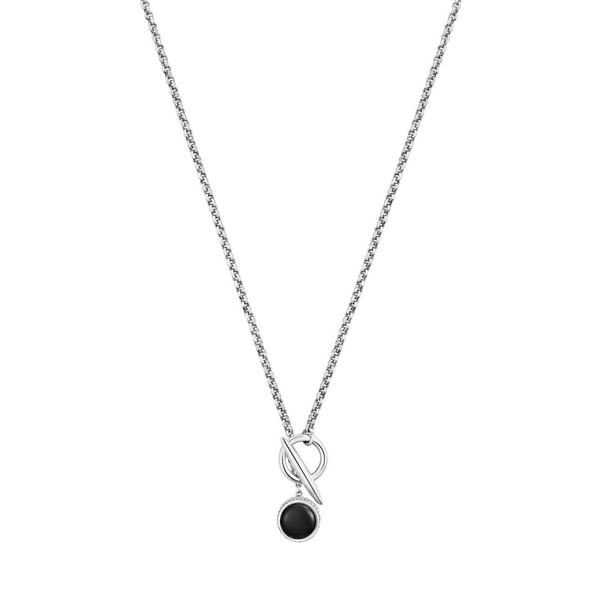 TOUS - Collar corto cadena de plata envejecida y ónix TOUS Man
