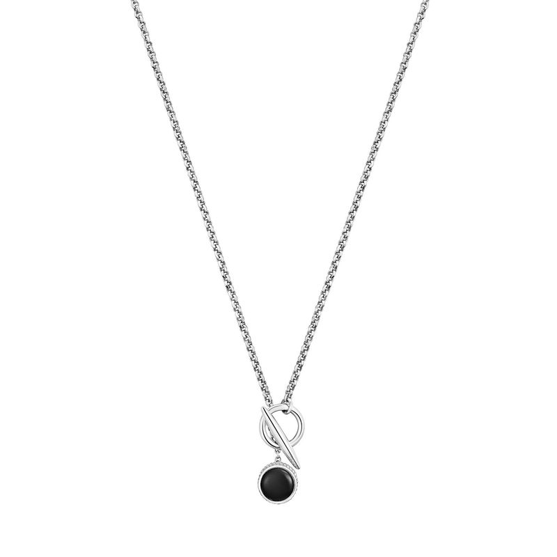 TOUS - Collar corto cadena de plata envejecida y ónix TOUS Man