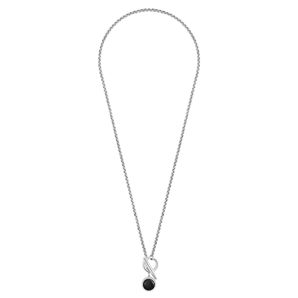 TOUS - Collar corto cadena de plata envejecida y ónix TOUS Man