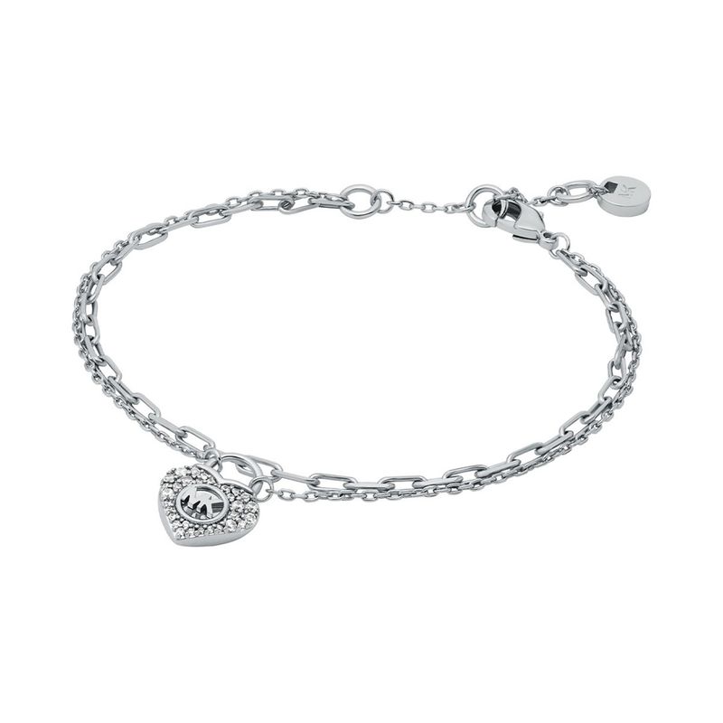 MICHAEL KORS - Brazalete Micahel Kors Mujer. Brazalete Latón Plateado MKJ8366CZ040