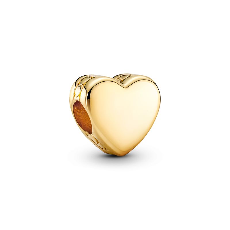 PANDORA - Charm Pandora Corazón para Grabar Recubrimiento en Oro