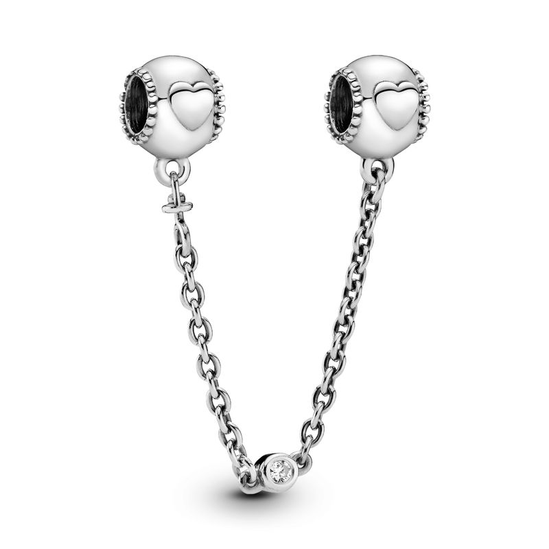 PANDORA - Cadena de Seguridad Pandora Corazones Ocultos Plata Esterlina