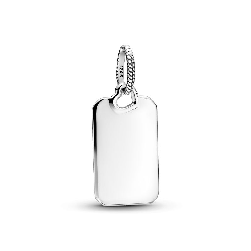 PANDORA - Colgante Pandora Etiqueta Rectangular Para Grabar Plata Esterlina