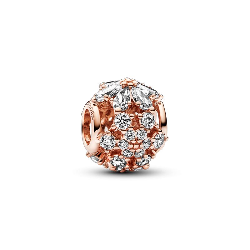 PANDORA - Charm Pandora Herbario Brillante Recubrimiento en Oro Rosa